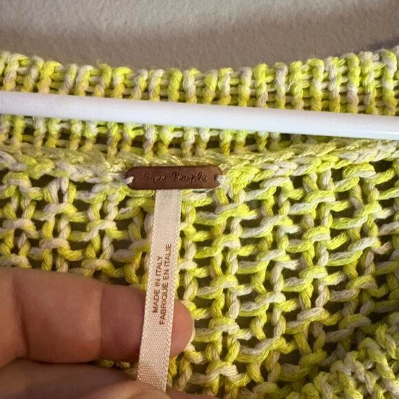 Free People Large Neon Knit Sweater | Y2k Grunge Punk Fall - Picture 4 of 6